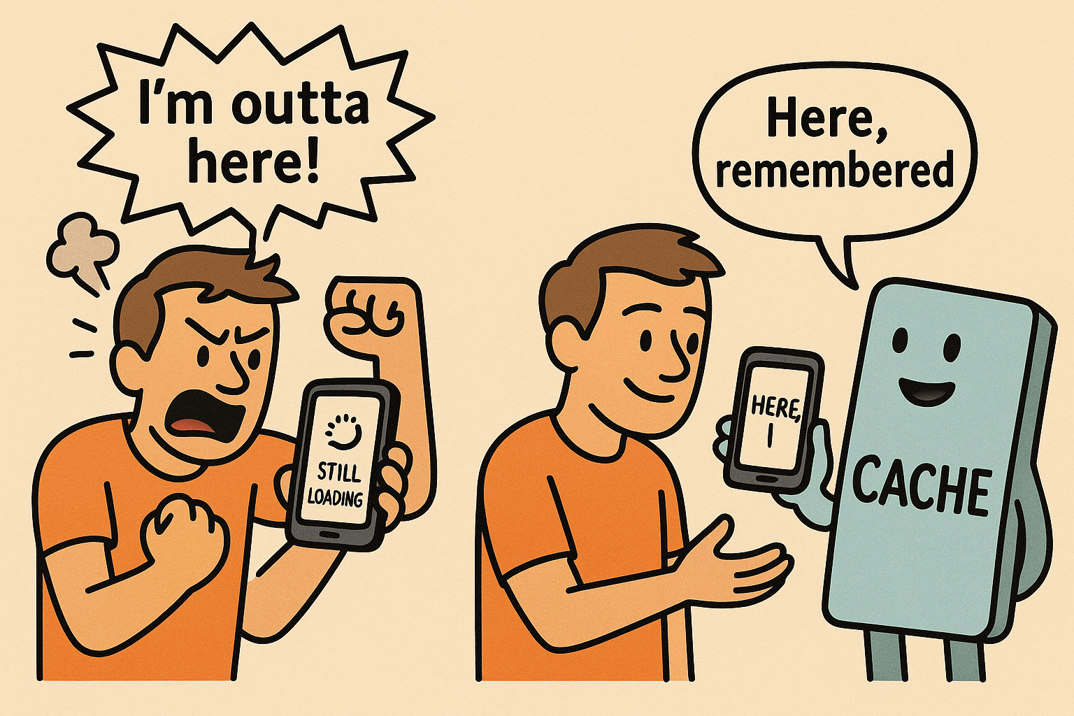 😡 How Caches Save Your App From Rage-Quitting